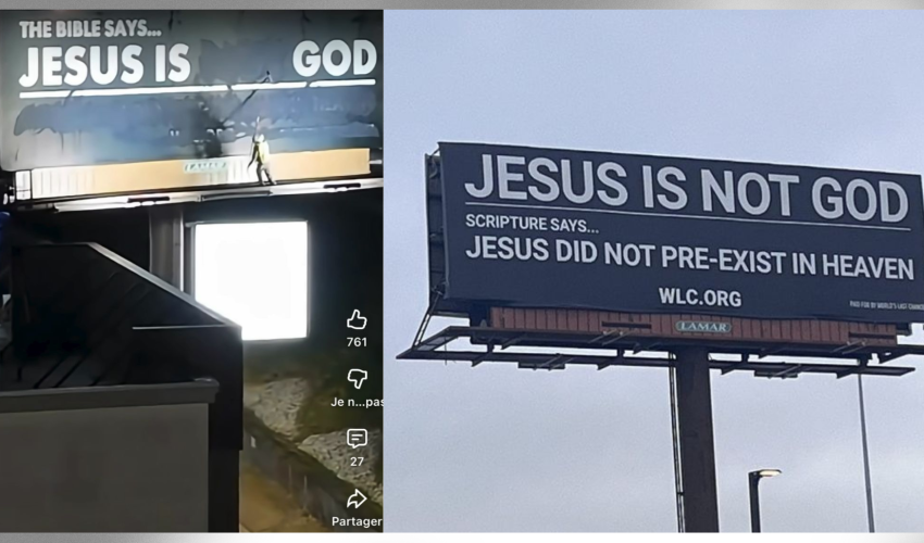 Lire la suite à propos de l’article « Jésus n’est pas Dieu » : une campagne d’affichage fait scandale aux États-Unis